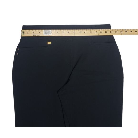 JM Collection Black Pants Sz 12P Curvy Straight Leg Tummy Control Careerwear - Picture 6 of 10